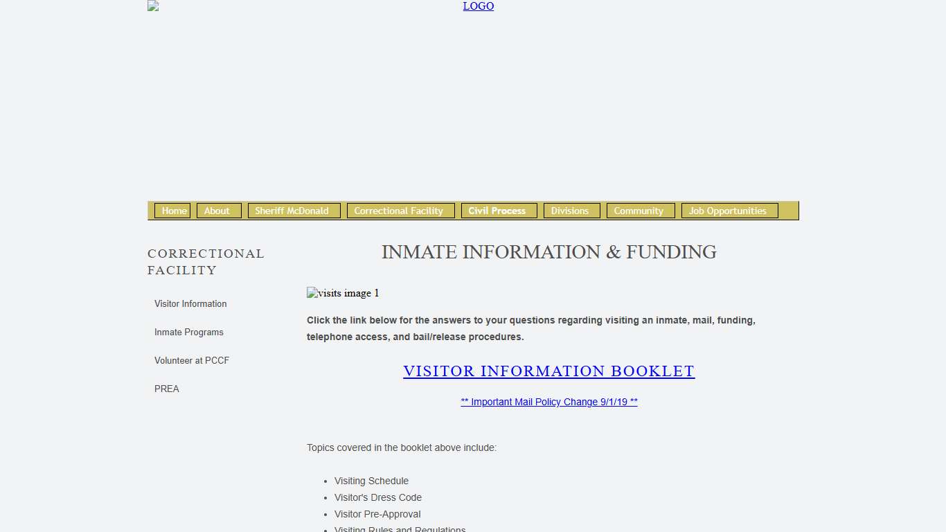 Inmate Information & Funding